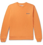 AFFIX - Logo-Appliquéd Fleece-Back Cotton-Jersey Sweatshirt - Orange