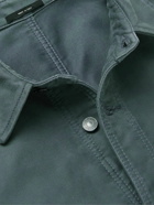 TOM FORD - Garment-Washed Brushed-Cotton Chore Jacket - Blue