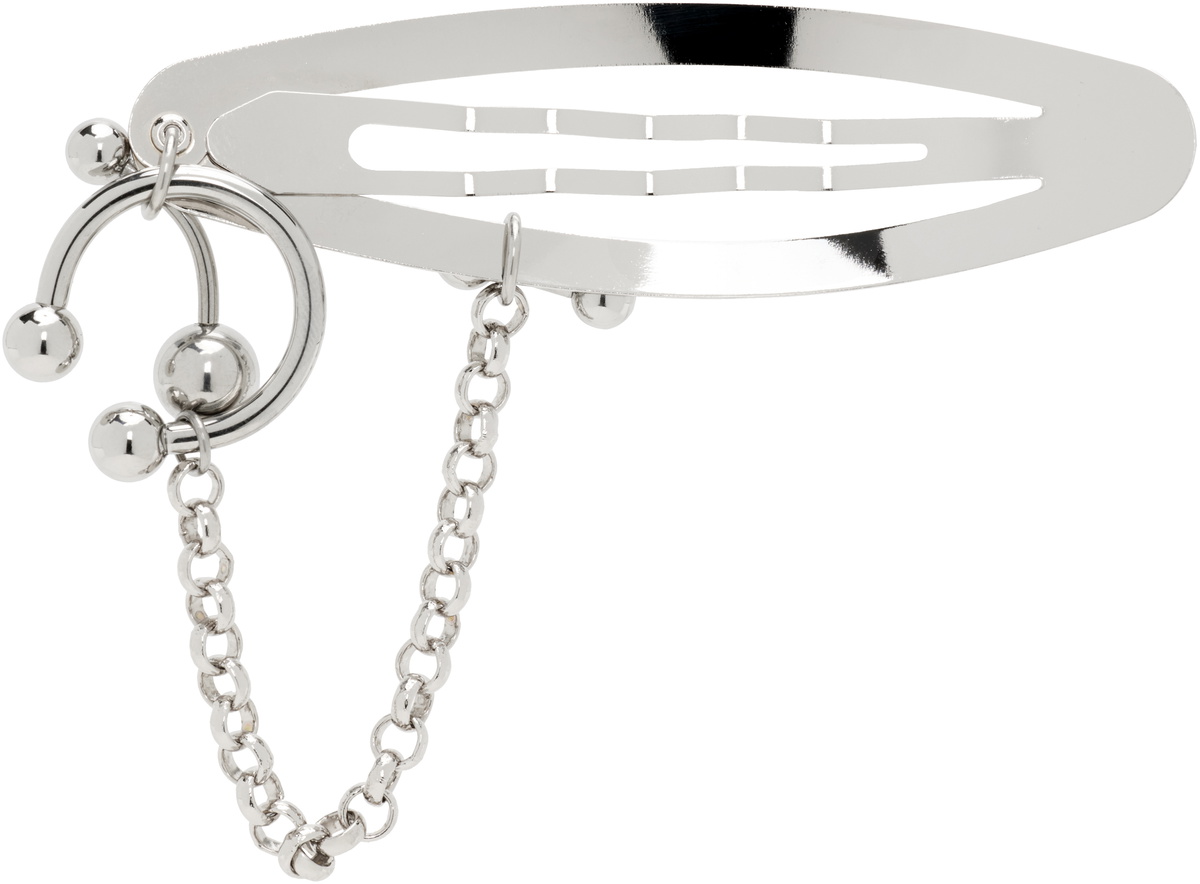 Justine Clenquet Silver Holly Barrette