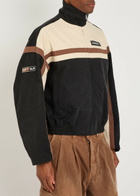 Nahmias Appliquéd Canvas Bomber Jacket Black