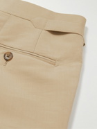 TOM FORD - Straight-Leg Cotton and Silk-Blend Suit Trousers - Neutrals