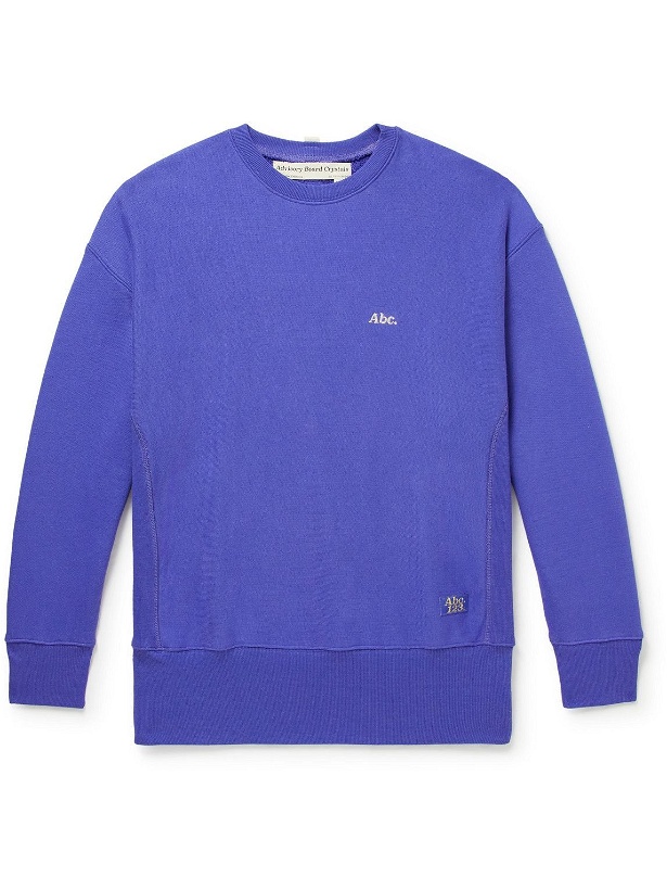 Photo: Abc. 123. - Logo-Appliquéd Cotton-Jersey Sweatshirt - Blue