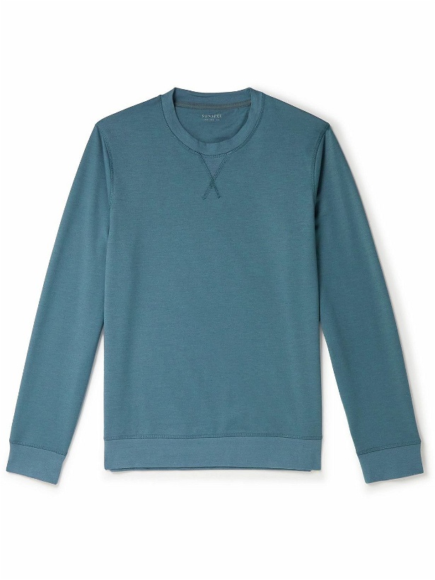 Photo: Sunspel - Dri-Release Jersey Sweatshirt - Blue