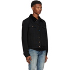 Saint Laurent Black Shearling Denim Jacket