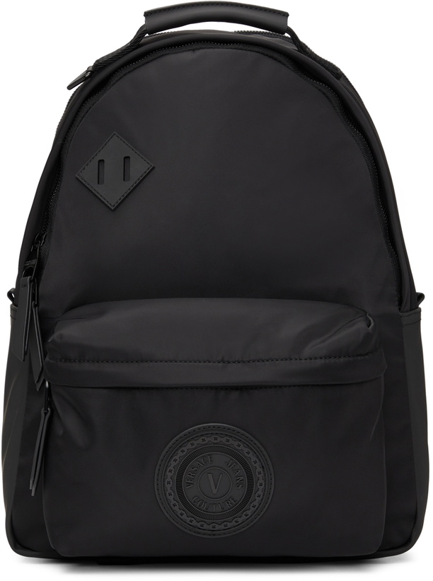 Photo: Versace Jeans Couture Black V-Emblem Backpack