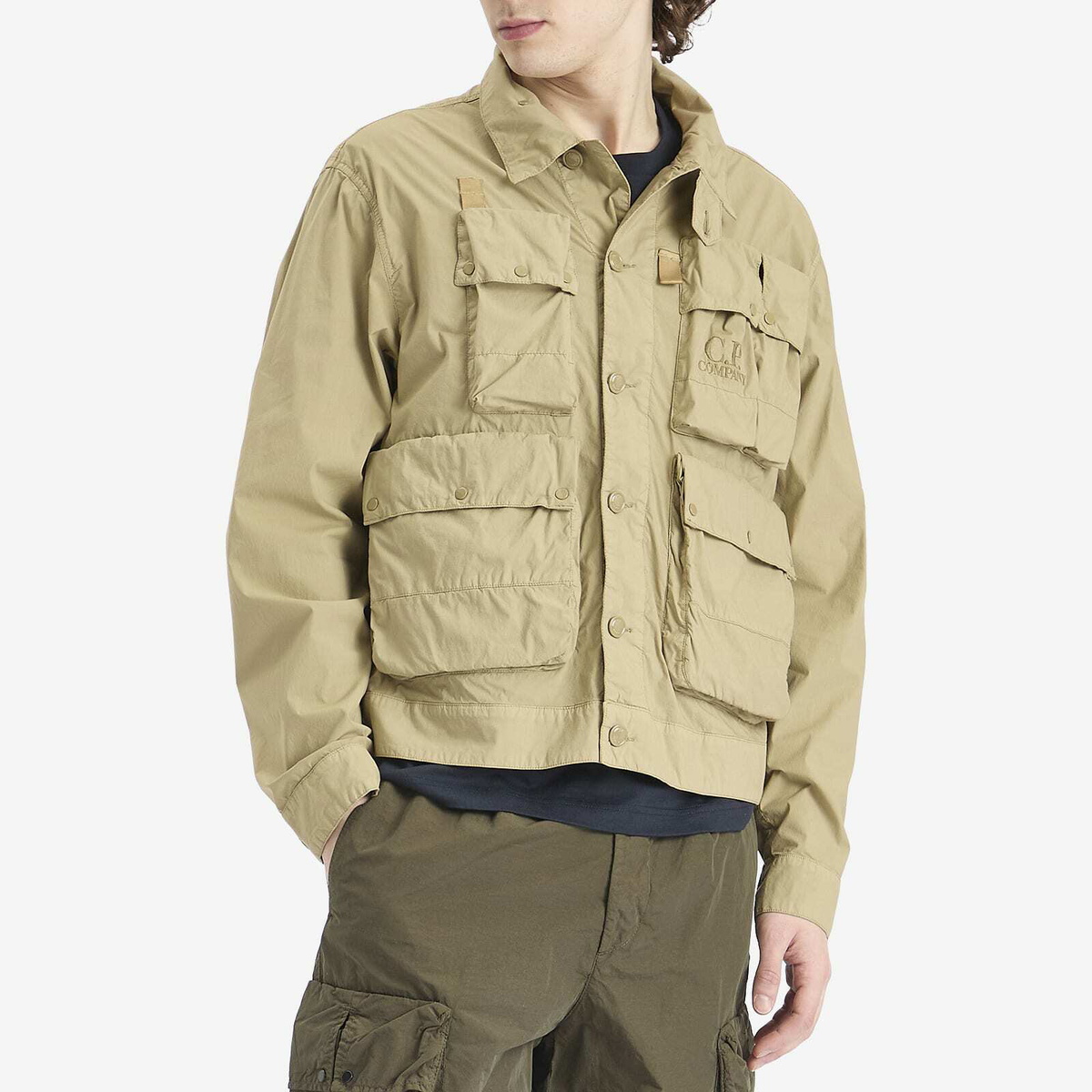 C.P. Company Men's Multi Pocket Short Jacket in Tree House C.P.