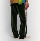 Needles - Two-Tone Velour Track Pants - Green