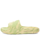 Adidas Men's Adilette 22 in Magic Lime/Desert Sand