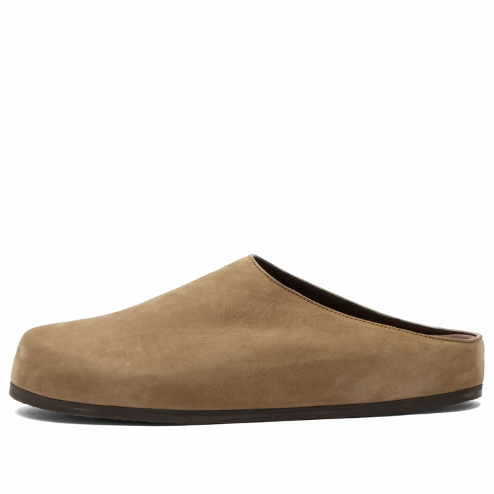Photo: Studio Nicholson Men's Wearing Slip On Clog in Taupe