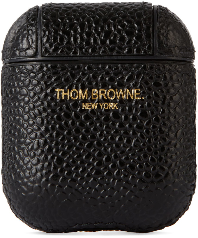 Photo: Thom Browne Black Pebbled AirPods Case