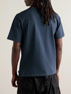 Nike - Sportswear Premium Essentials Logo-Embroidered Cotton-Jersey T-Shirt - Blue