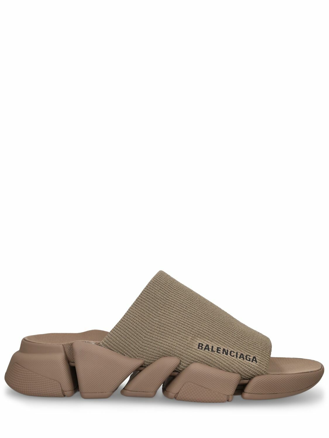 Photo: BALENCIAGA - 30mm Speed 2 Knit Slide Sandals