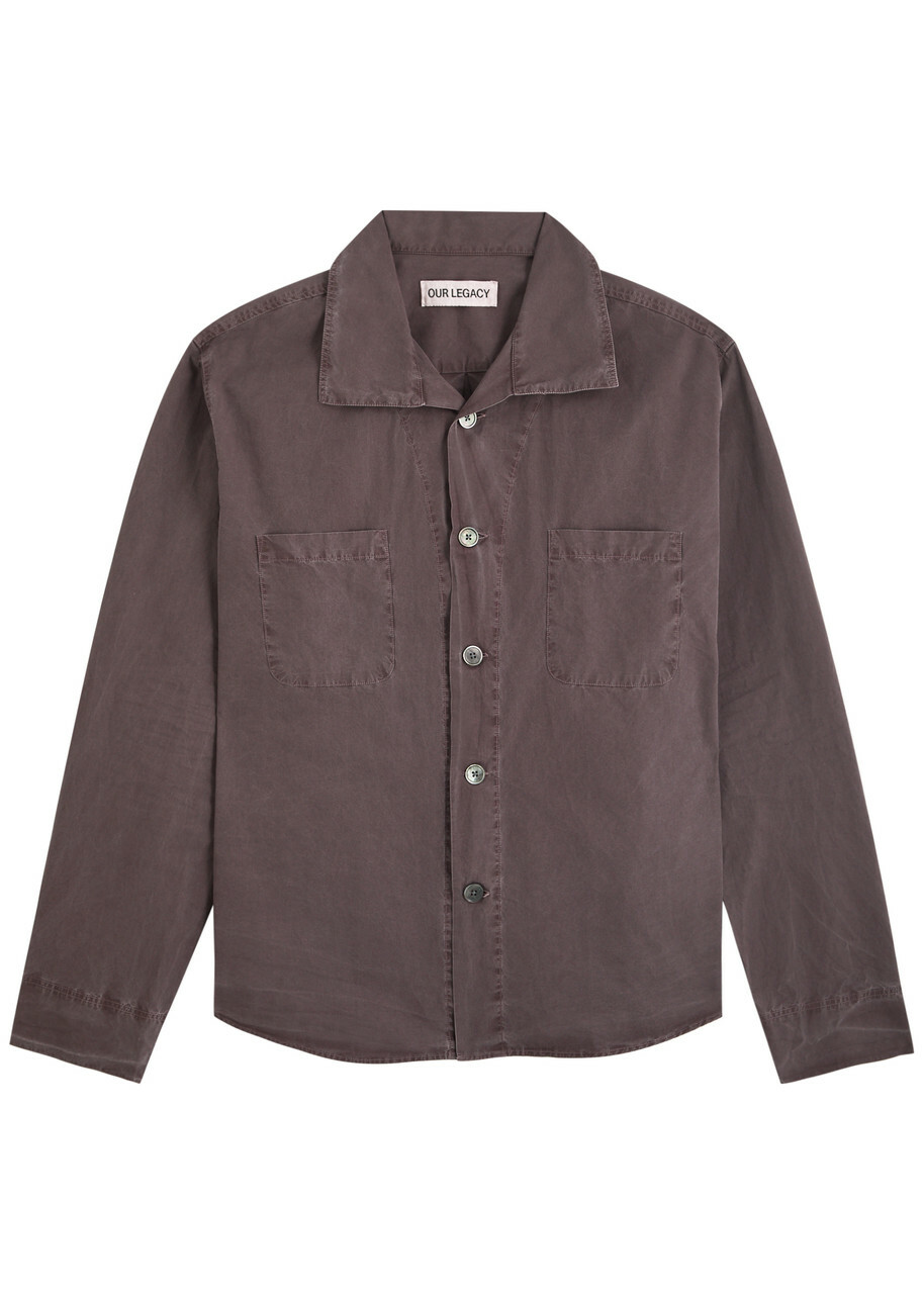 Our Legacy Funnel Cotton-poplin Shirt Burgundy Our Legacy