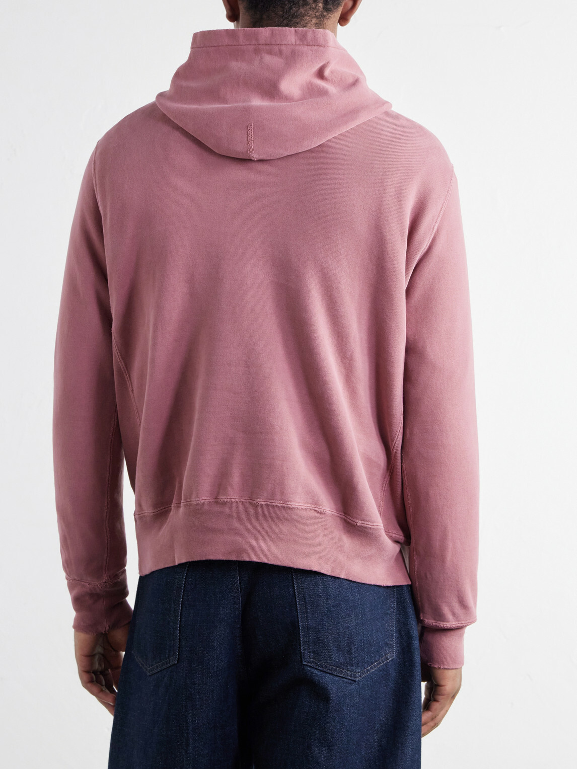 Remi Relief - Cotton-Fleece Hoodie - Red