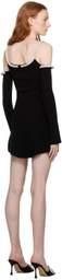 MACH & MACH Black Crystal Tube Minidress