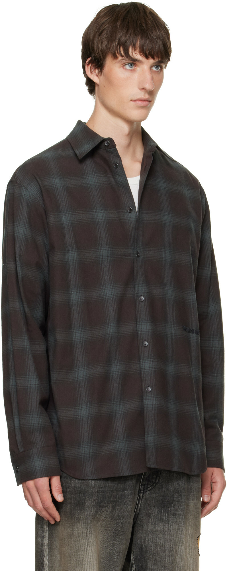 We11done Brown Check Flannel Shirt