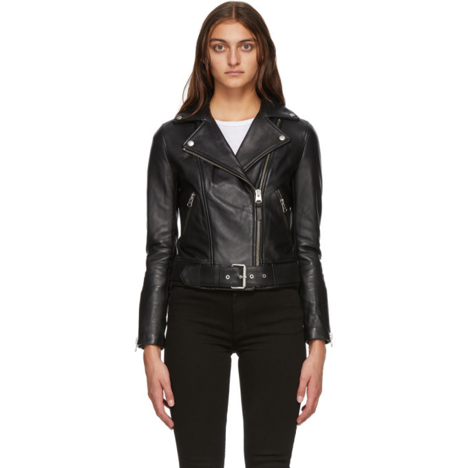 mackage leather sleeve jacket