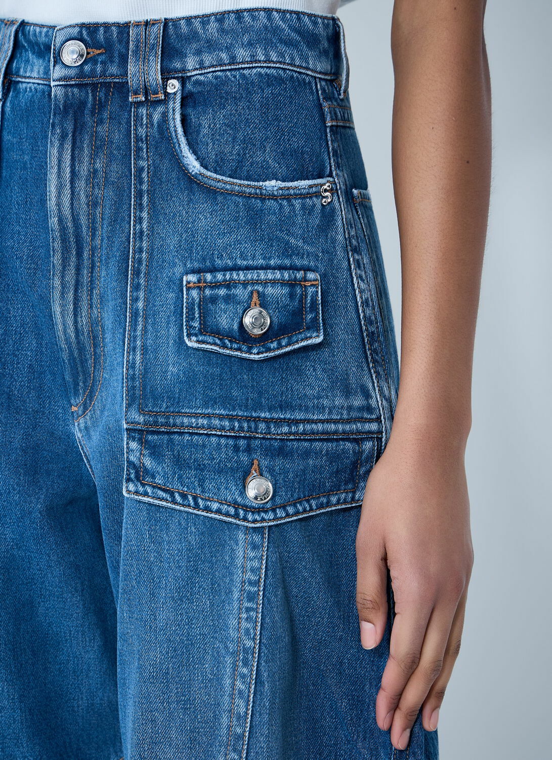 Sportmax Wide-Leg Denim Trousers