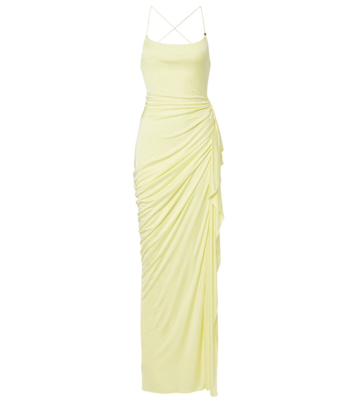 Photo: Versace Medusa draped jersey gown
