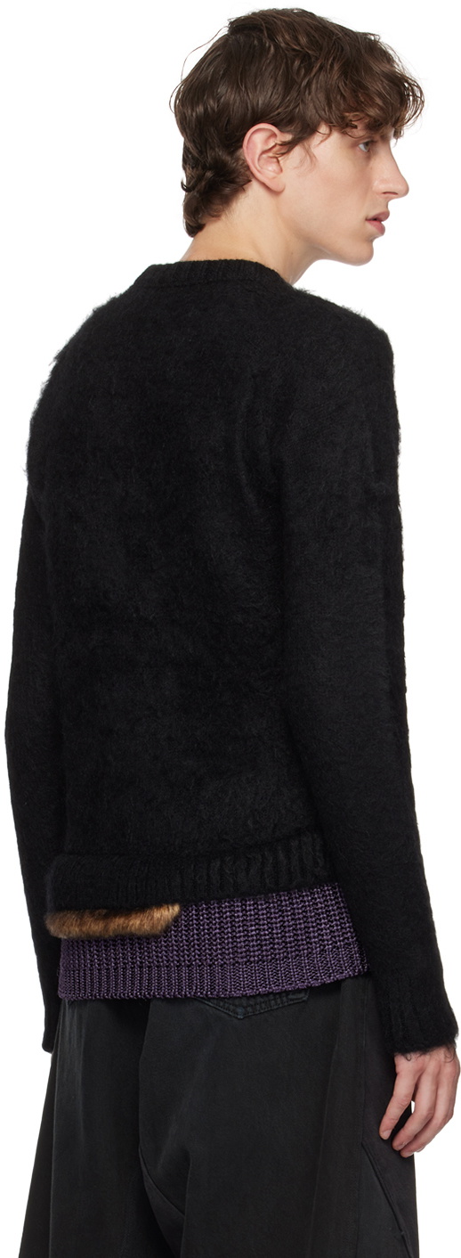 kolor Black Paneled Sweater
