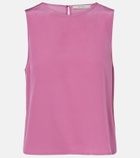 Asceno Sofia silk crêpe tank top