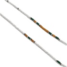 M. Cohen Men's 30" Stacked Mini Bead Necklace in White