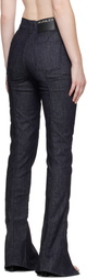 Mugler Indigo Paneled Jeans