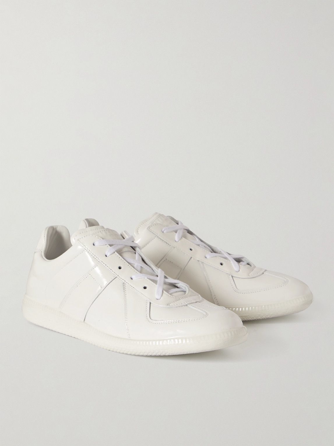 Maison Margiela - Replica Patent-Leather Sneakers - White Maison Margiela - Replica Patent-Leather Sneakers - White