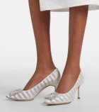 Manolo Blahnik Hangisi embellished organza pumps