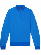 Loro Piana - Roadster Slim-Fit Striped Cashmere Half-Zip Sweater - Blue