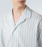 Umit Benan Franco pinstripe silk and cotton shirt
