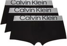 Calvin Klein Underwear Three-Pack Black Reconsidered Steel Micro Boxers