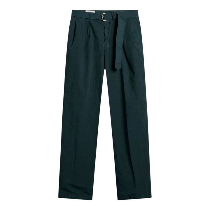 Photo: Dries Van Noten Men's Preaches Overdye Belted Trousers in Petrol
