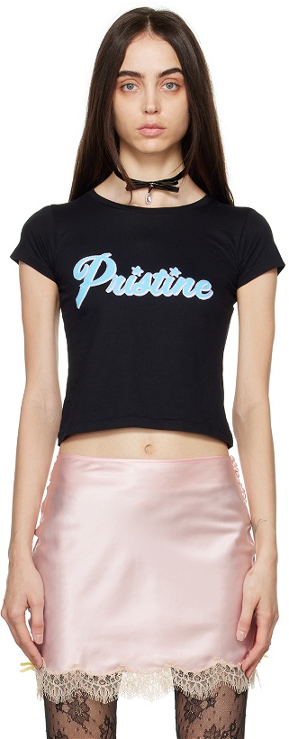 Photo: Pristine SSENSE Exclusive Black Glitter Baby T-Shirt