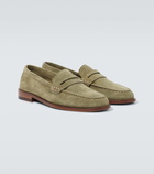 Manolo Blahnik Perry suede penny loafers