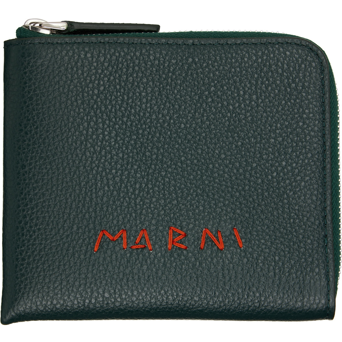 Marni Green Zip Around Wallet