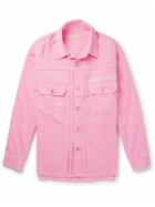 Mastermind World - Logo-Embroidered Cotton-Corduroy Shirt - Pink