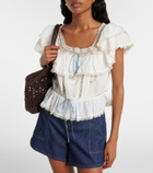 Rixo Melisa embroidered cotton blouse