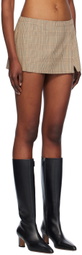 Miaou Brown Micro Miniskirt
