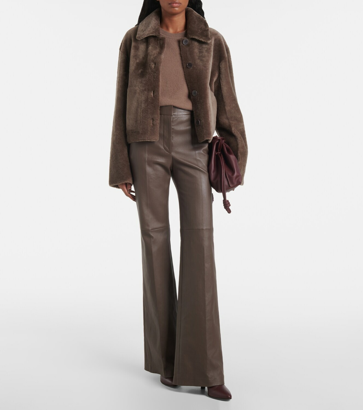 Joseph Reversible shearling and leather jacket