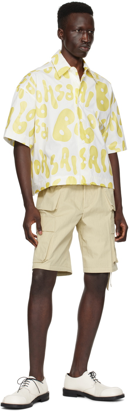 Bonsai White & Yellow Printed Shirt