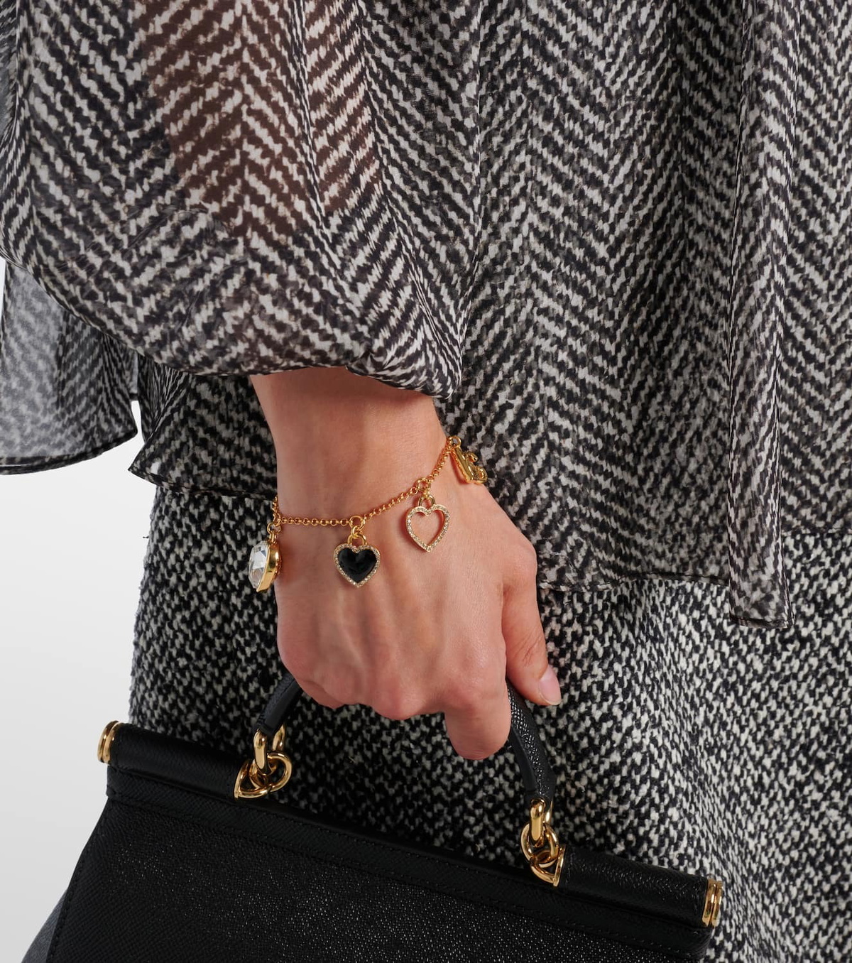 Dolce&Gabbana DG embellished charm bracelet