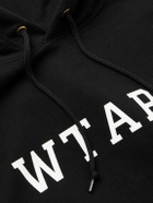 WTAPS - Academy Logo-Print Appliquéd Cotton-Jersey Hoodie - Black