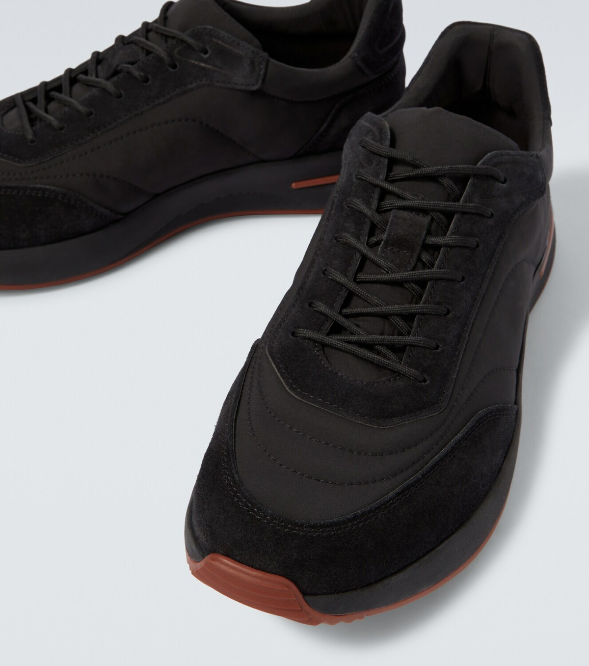 Loro Piana Week End Walk suede-trimmed sneakers