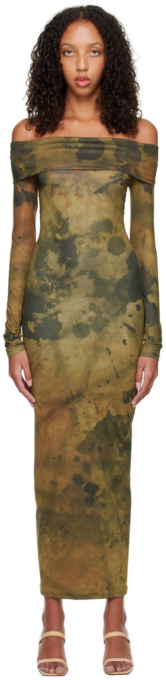 BINYA SSENSE Exclusive Brown Fuego Maxi Dress