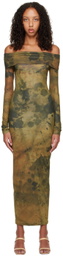 BINYA SSENSE Exclusive Brown Fuego Maxi Dress