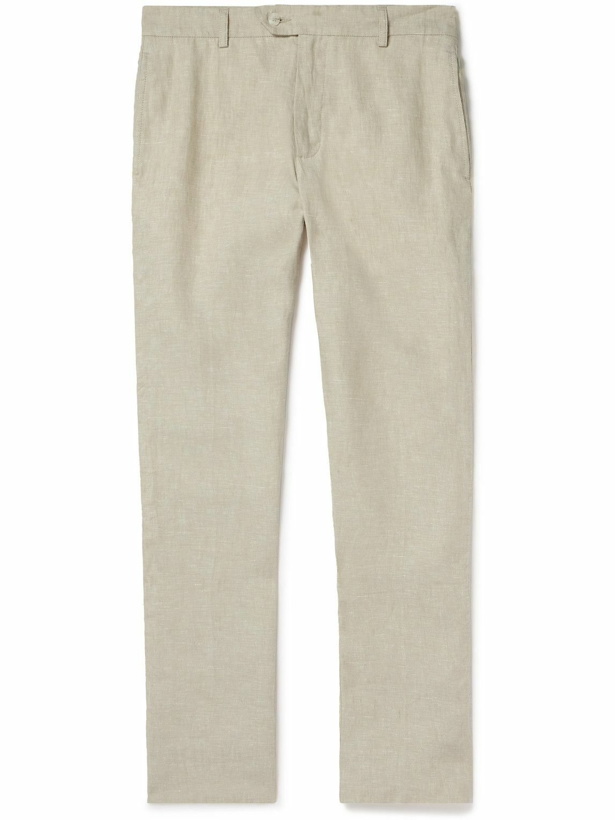 Photo: Frescobol Carioca - Affonso Tapered Linen Suit Trousers - Neutrals