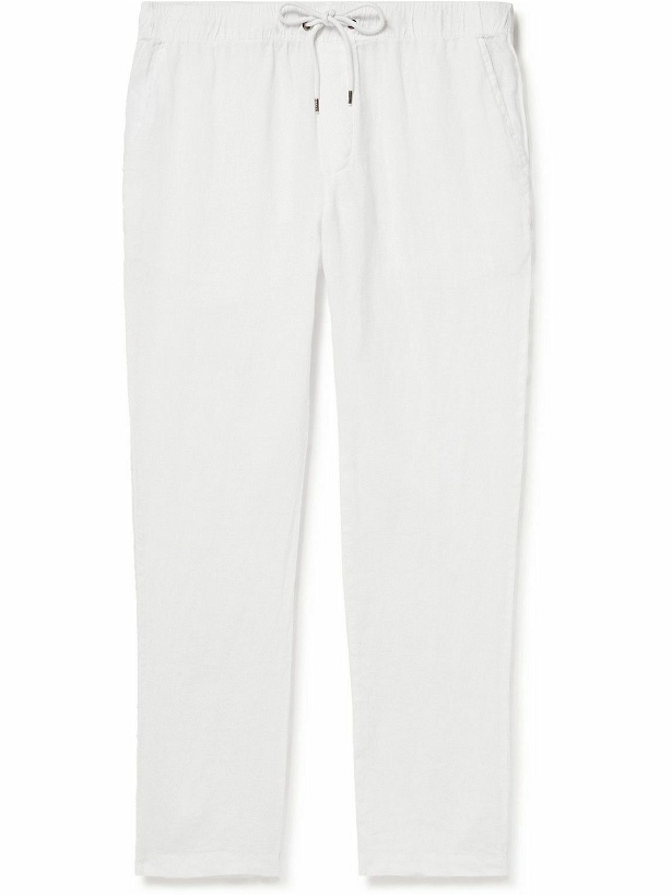 Photo: James Perse - Garment-Dyed Straight-Leg Linen Trousers - White