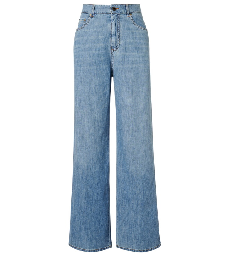 Photo: Miu Miu Chambray wide-leg pants