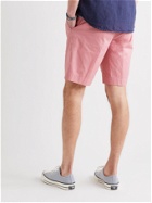 INCOTEX - Pleated Cotton-Blend Popelino Drawstring Shorts - Pink